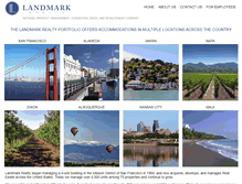 Tablet Screenshot of landmarknational.com